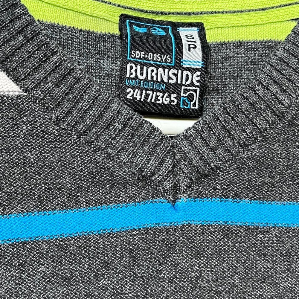 BURNSIDE Ldt Edition Men's V-Neck Sweater Size S - Picture 3 of 8